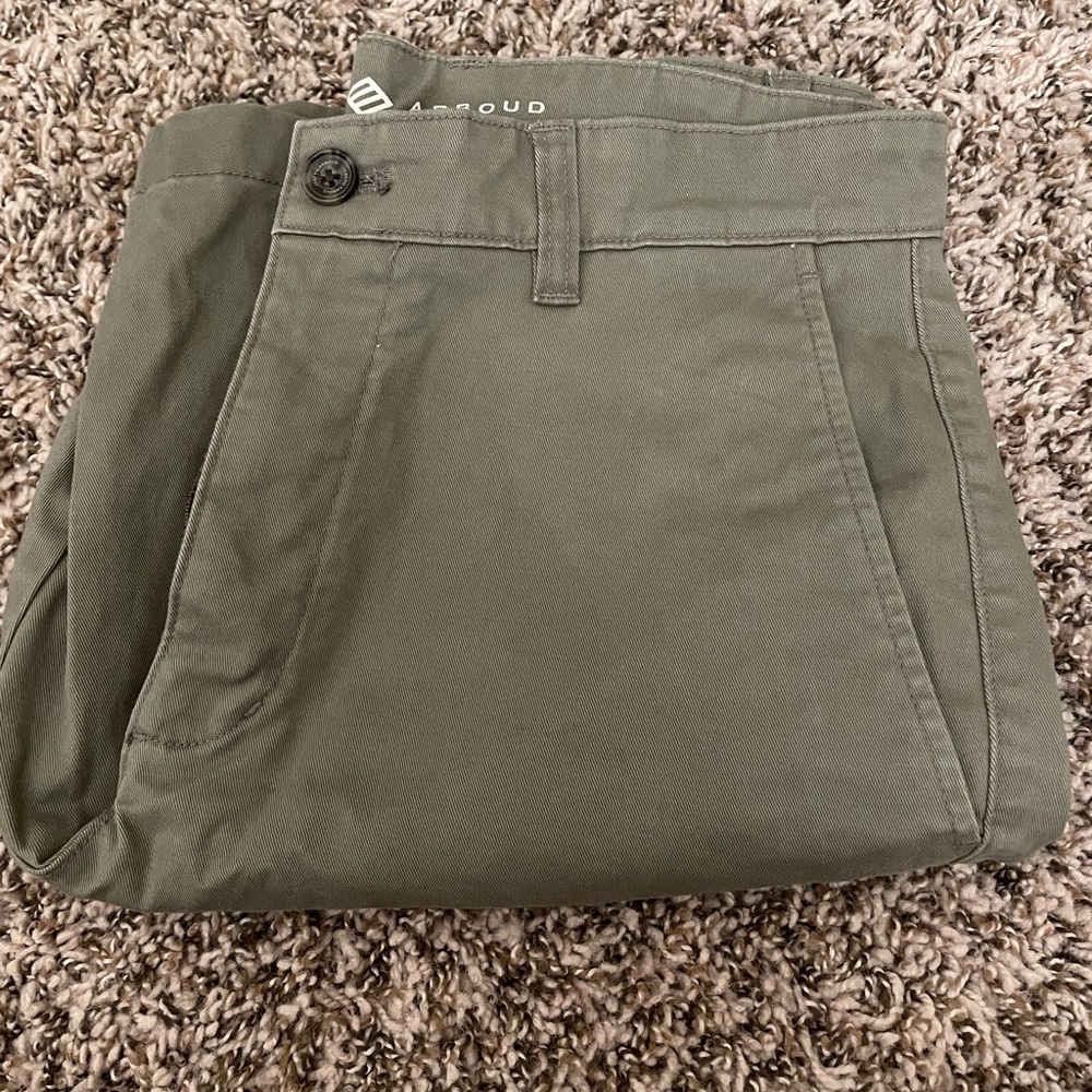 Dress shorts from Joseph Abboud, olive green, size 30 waist.